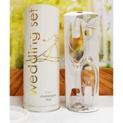 Esküvői pezsgőspohár szett prémium kristályokkal