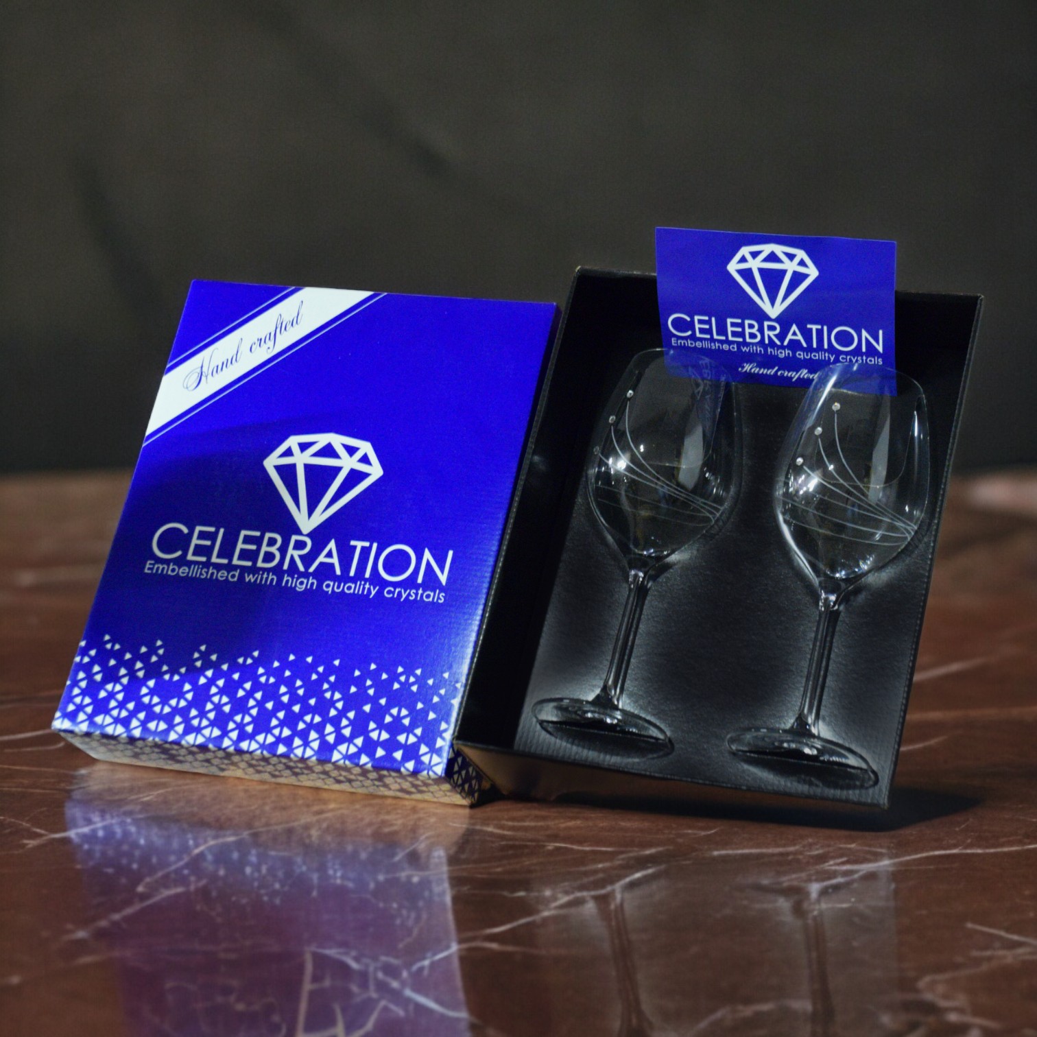 Vörösboros kristálypohár szett prémium kristályokkal - Image 5