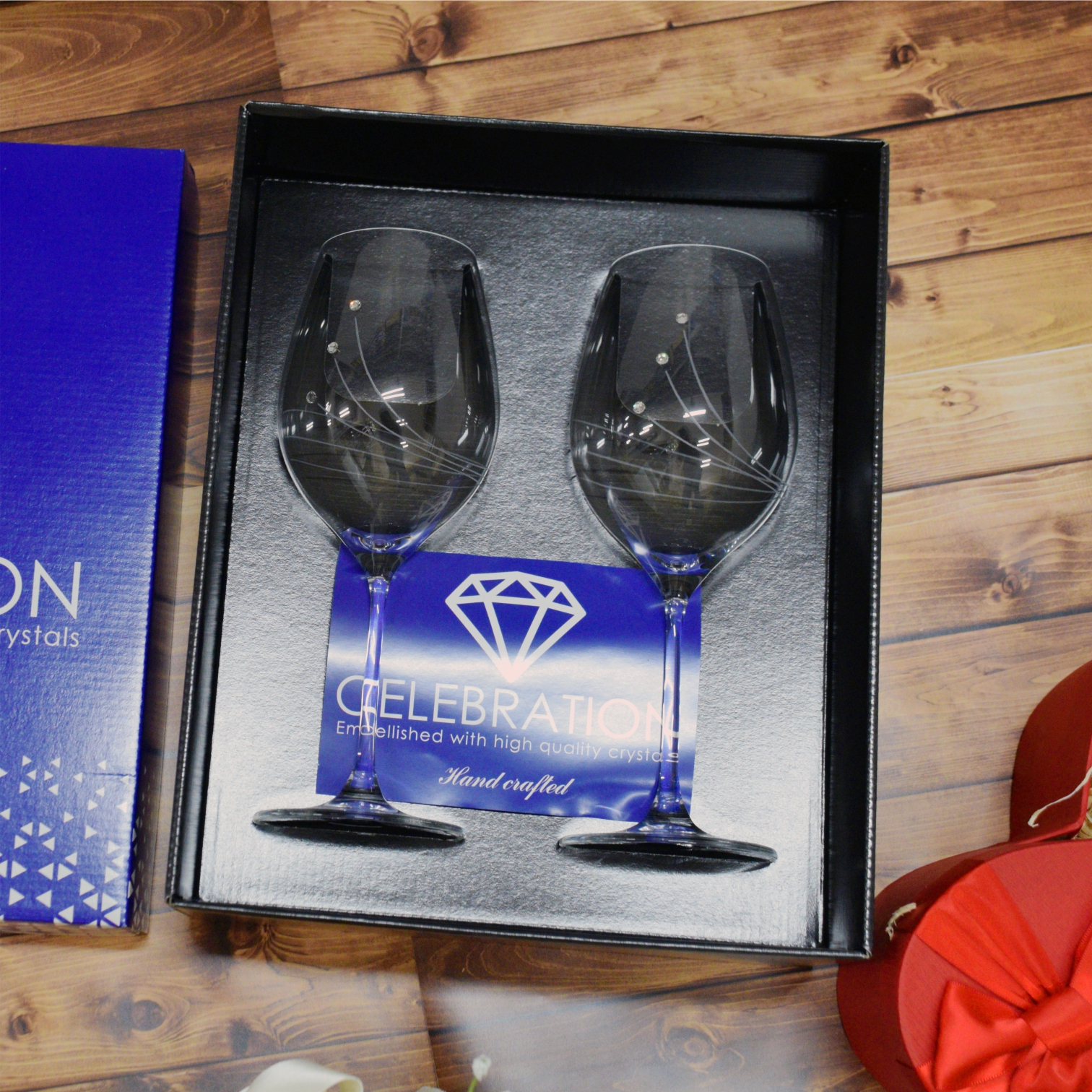 Vörösboros kristálypohár szett prémium kristályokkal - Image 8